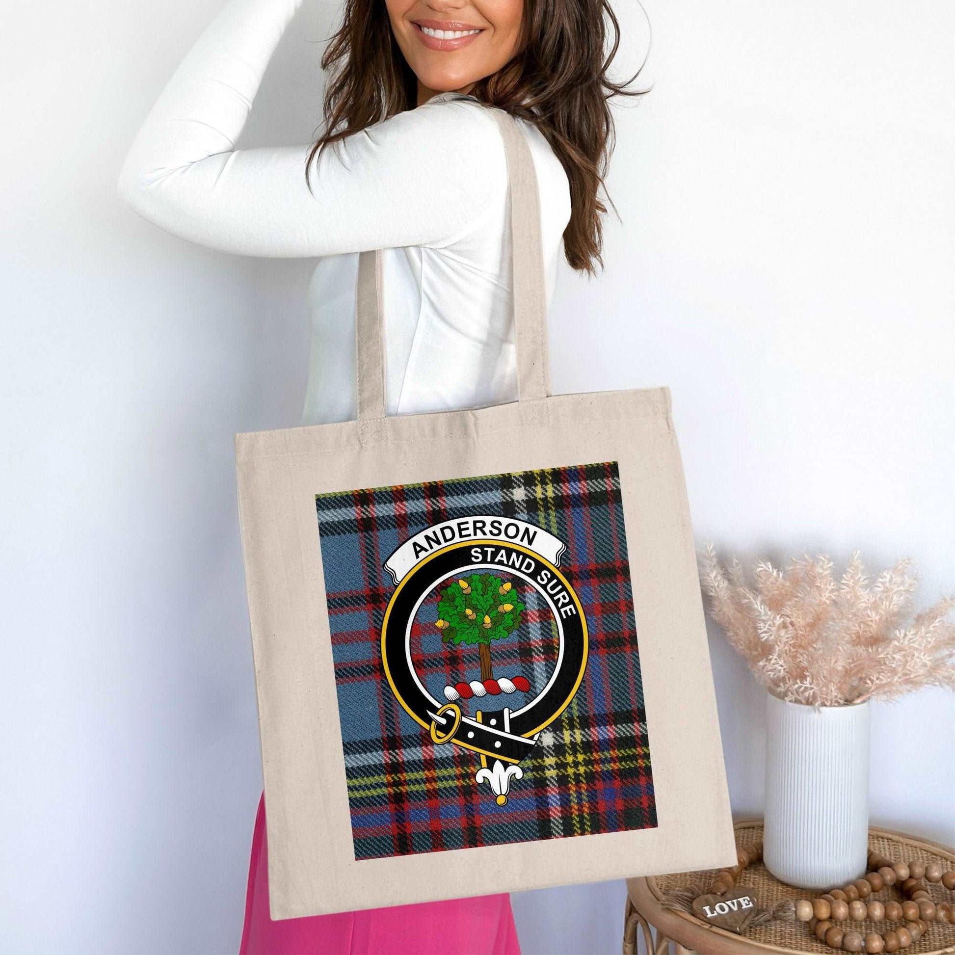 Anderson Stand Sure Clan Crest Tartan Tote Bag - Living Stone Gifts