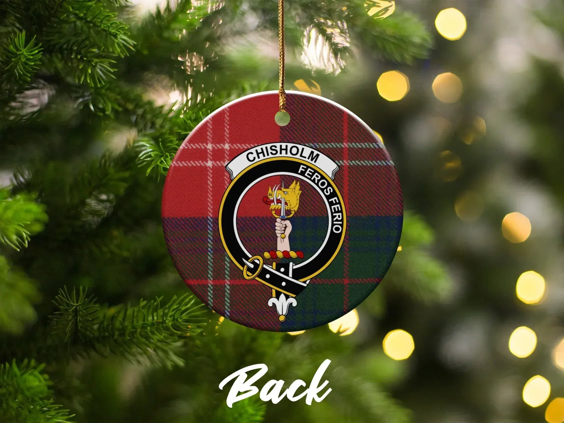 Chisholm Tartan Christmas Tree Decoration product