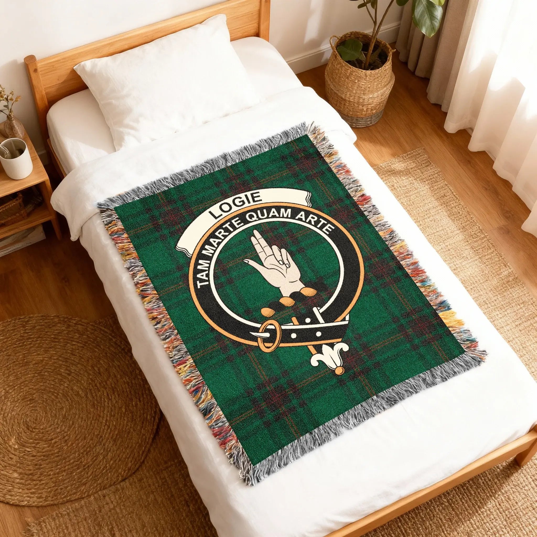 Logie Tam Marte Quam Arte Tartan Woven Blanket