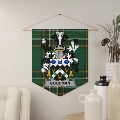 Personalized Goodman Plaid Crest Wall Art Scroll product type