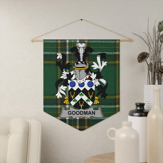 Personalized Goodman Plaid Crest Wall Art Scroll product type