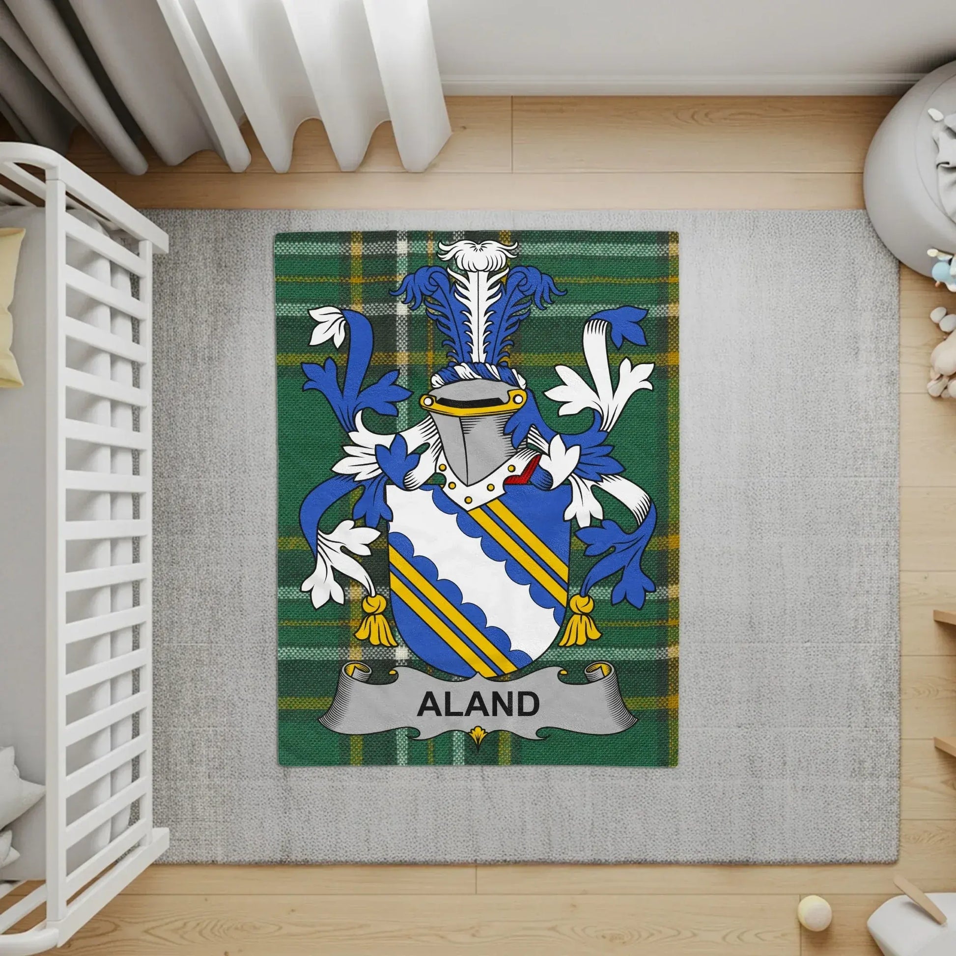 Family Crest Aland Design Area Rug unique product type