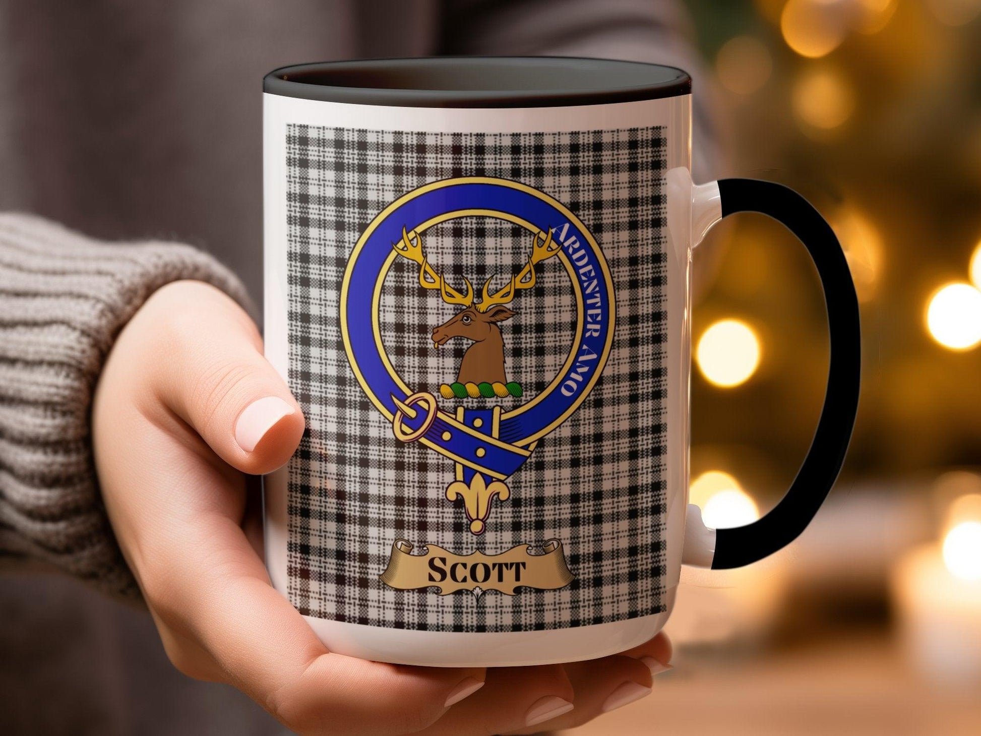 Scott Clan Scottish Crest Tartan Heritage Emblem Mug - Living Stone Gifts