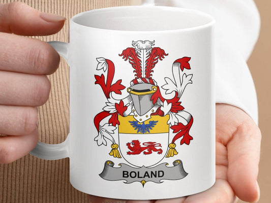 Boland Surname Family Crest Mug - Celtic Ancestry Gifts