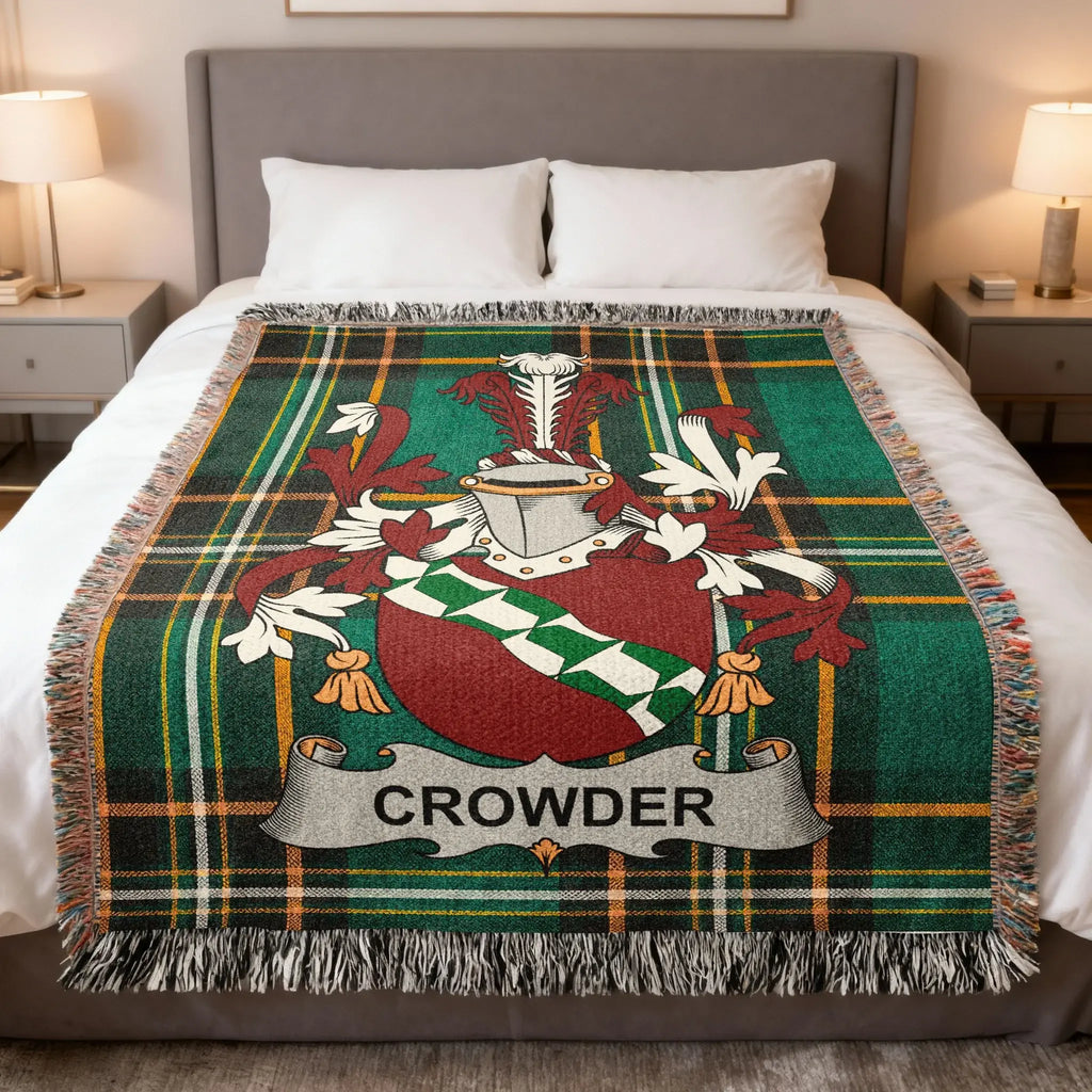 Crowder Family Crest Tartan Plaid Bed Throw product type