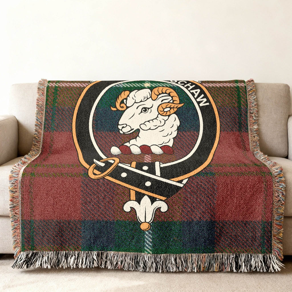 Clan Ruthven heritage blanket — woven fringe finish, heirloom quality
