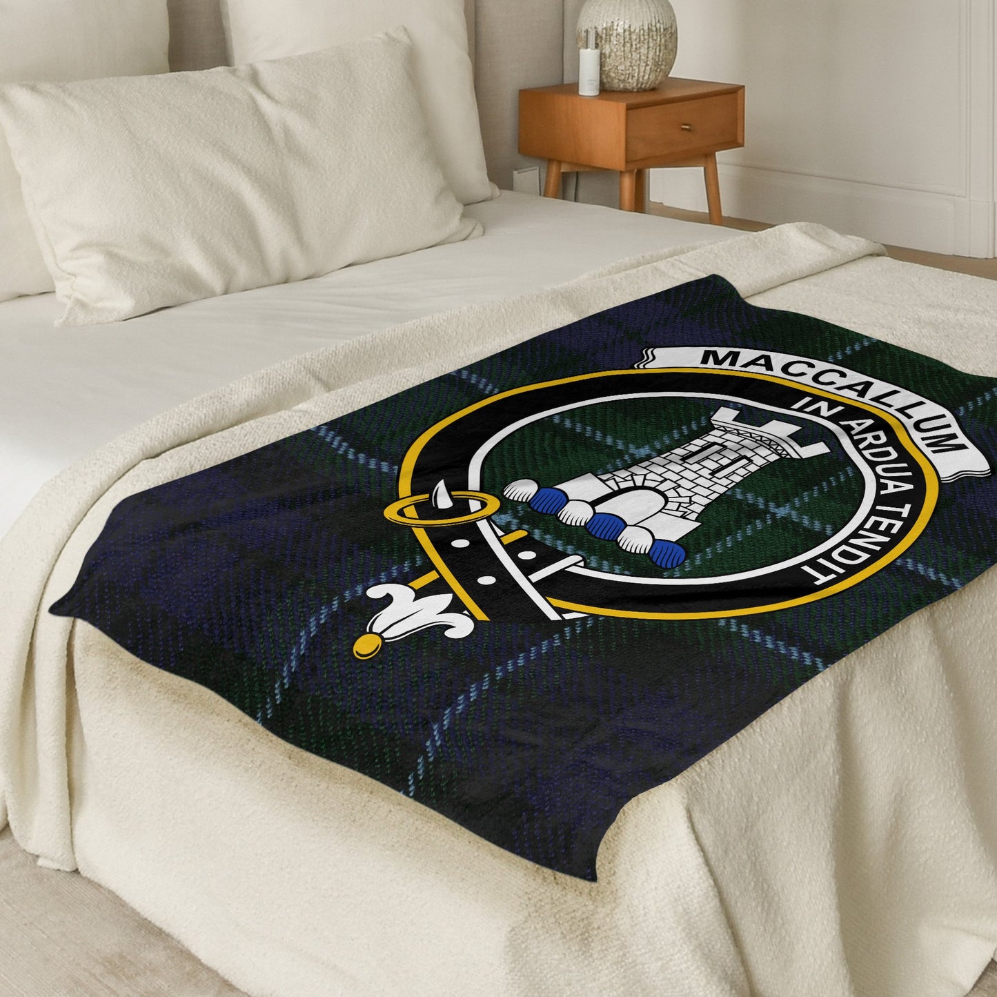 Scottish Clan MacCallum Tartan Throw Blanket - Living Stone Gifts