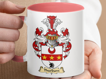 Unique Thurburn Family Scottish Coat of Arms Mug - Living Stone Gifts