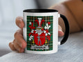 Loughlin Irish family crest black accent mug
