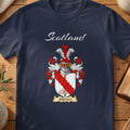Aikman Scottish family shield T-shirt in Navy