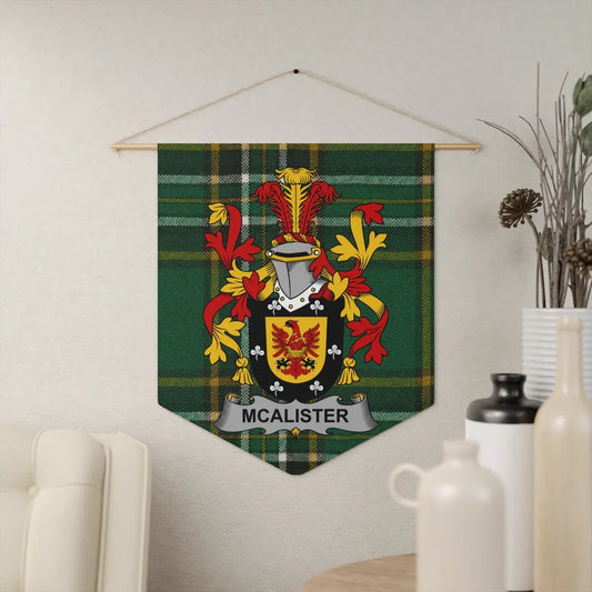 McAlister Family Crest Plaid Tartan Wall Hanging product