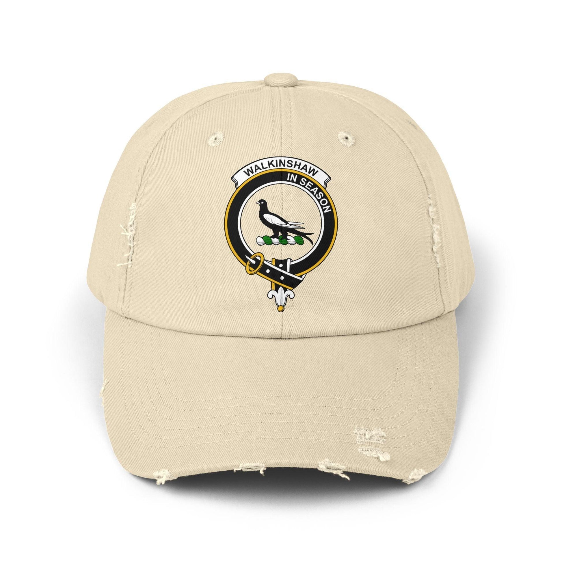 Walkinshaw Clan Crest Scottish Distressed Baseball Cap - Celtic Ancestry Gifts