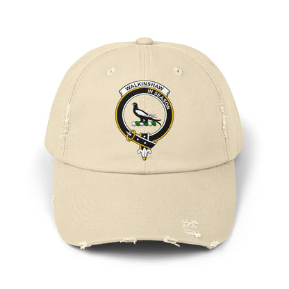 Walkinshaw Clan Crest Scottish Distressed Baseball Cap - Celtic Ancestry Gifts