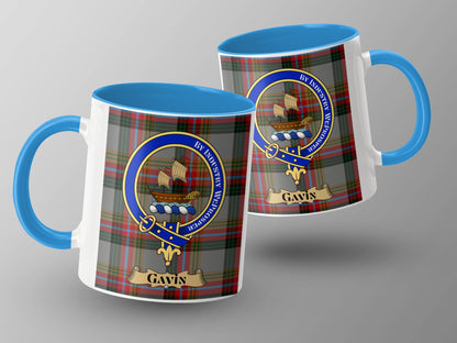 Clan MacGillivray Tartan Crest Personalized Gavin Mug - Living Stone Gifts