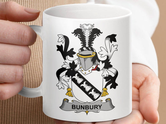 Bunbury Surname Irish Family Crest Heritage Pride Mug - Celtic Ancestry Gifts