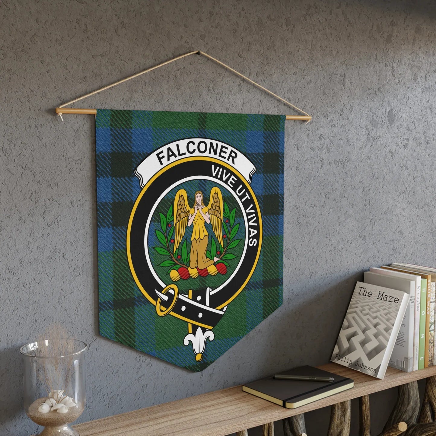 Falconer Vive Ut Vivas Tartan Wall Decor product type