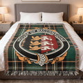 MacConsidine Irish National Tartan woven blanket with family crest emblem