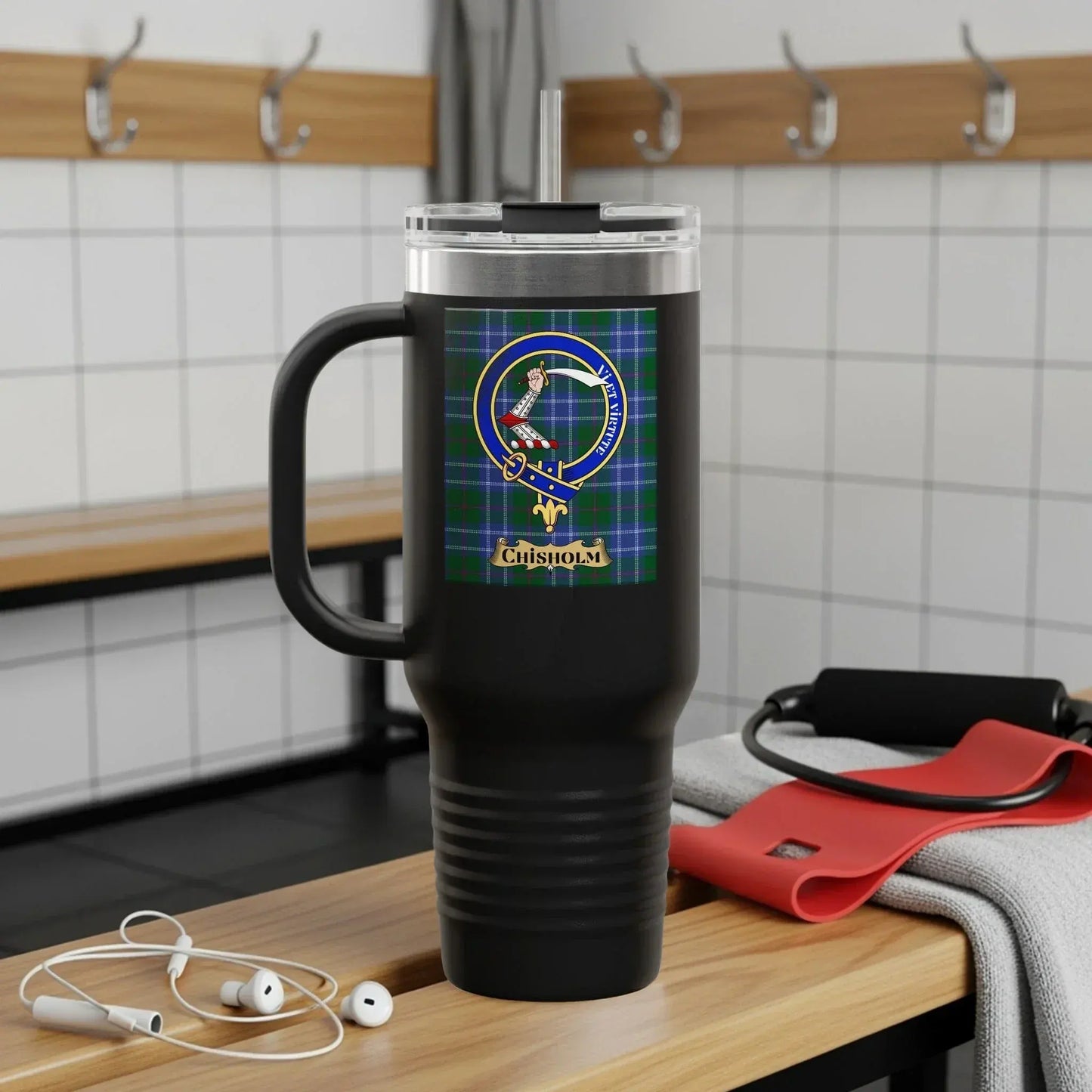 Unique Chisholm Family Crest Insulated Mug product
