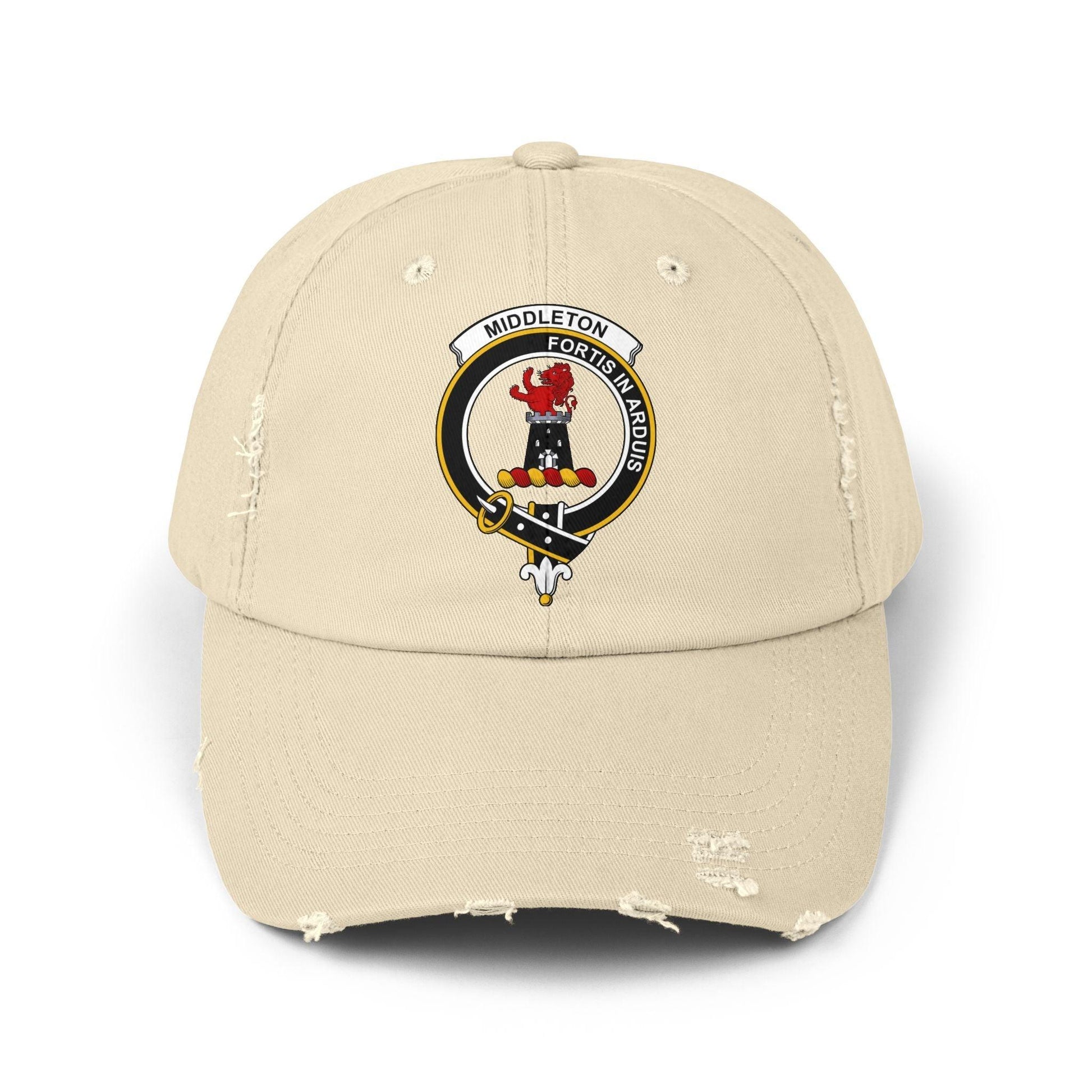Middleton Clan Crest Scottish Distressed Baseball Cap - Celtic Ancestry Gifts