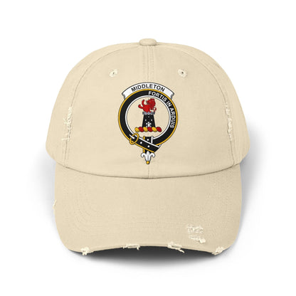 Middleton Clan Crest Scottish Distressed Baseball Cap - Celtic Ancestry Gifts