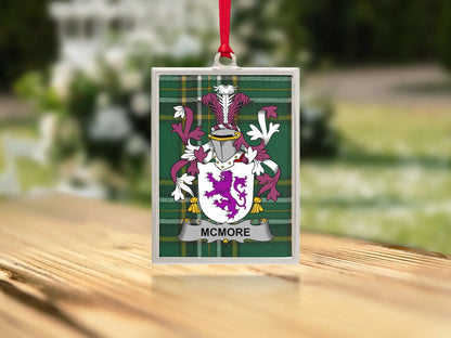 Mcmore Green Plaid Family Crest Ornament product