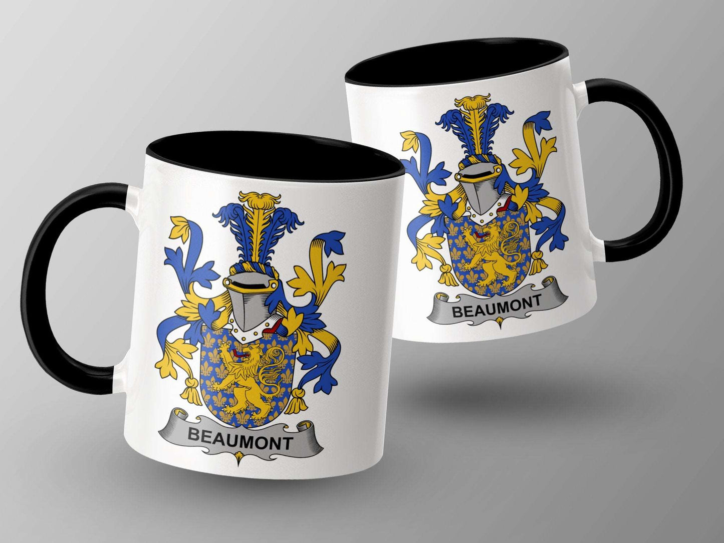 Beaumont Family Crest Heraldic Design Coffee Mug - Living Stone Gifts