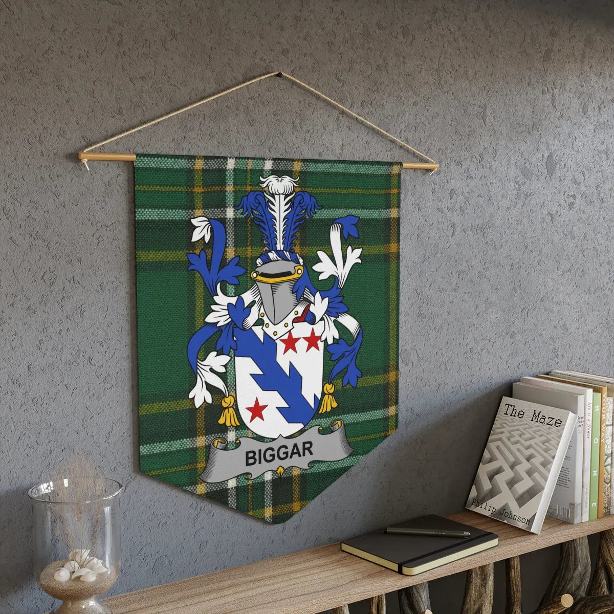 Biggar Family Crest Hanging Wall Banner product
