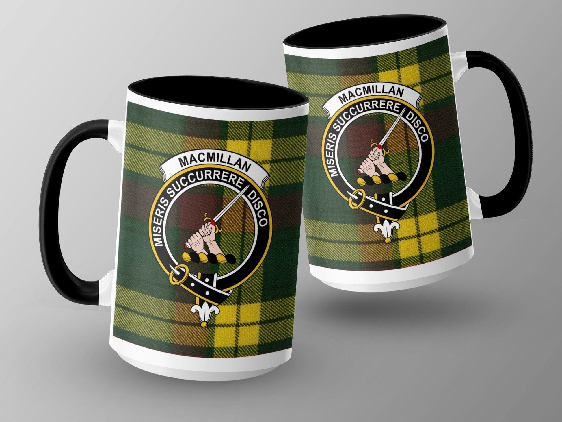 Macmillan Clan Tartan Crest Design Ceramic Coffee Mug - Living Stone Gifts