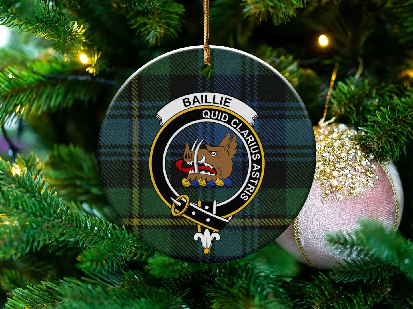 Baillie Clan Tartan Christmas Bauble Christmas product