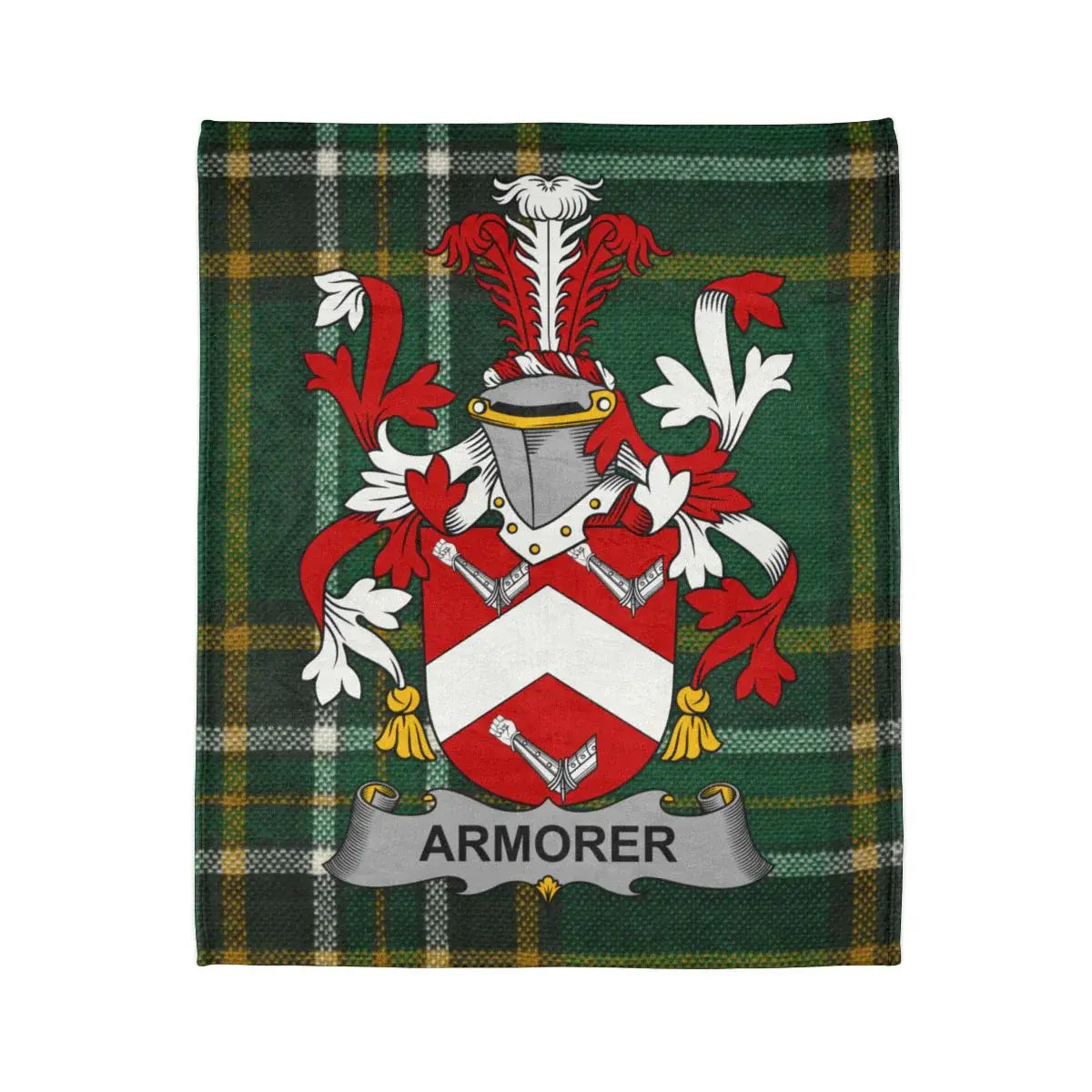 Armorer Emblem on Plaid Blanket Product