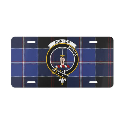 Dunlop Merit Crest Emblem Plaid License Plate product