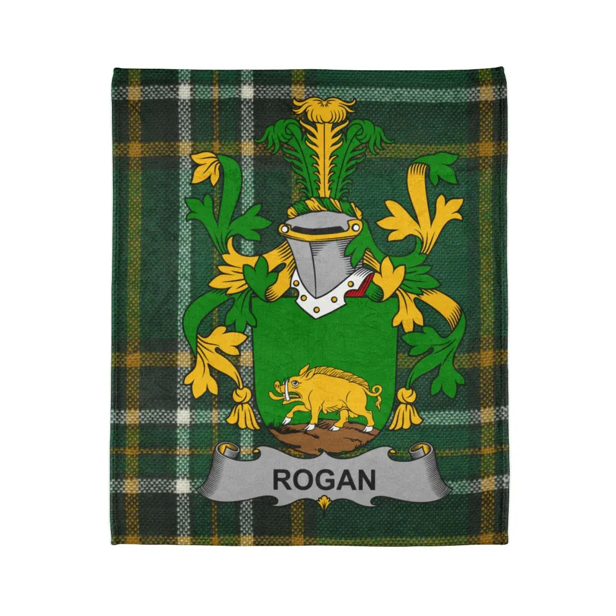 Rogan Family Crest Tartan Blanket product