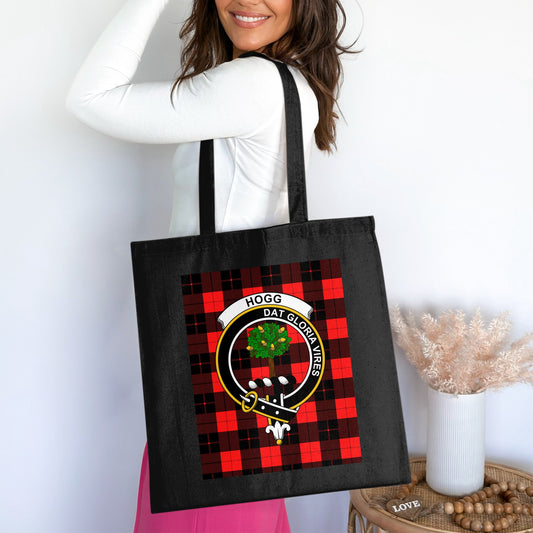 Clan Hogg Scottish Crest Tartan Tote Bag - Living Stone Gifts