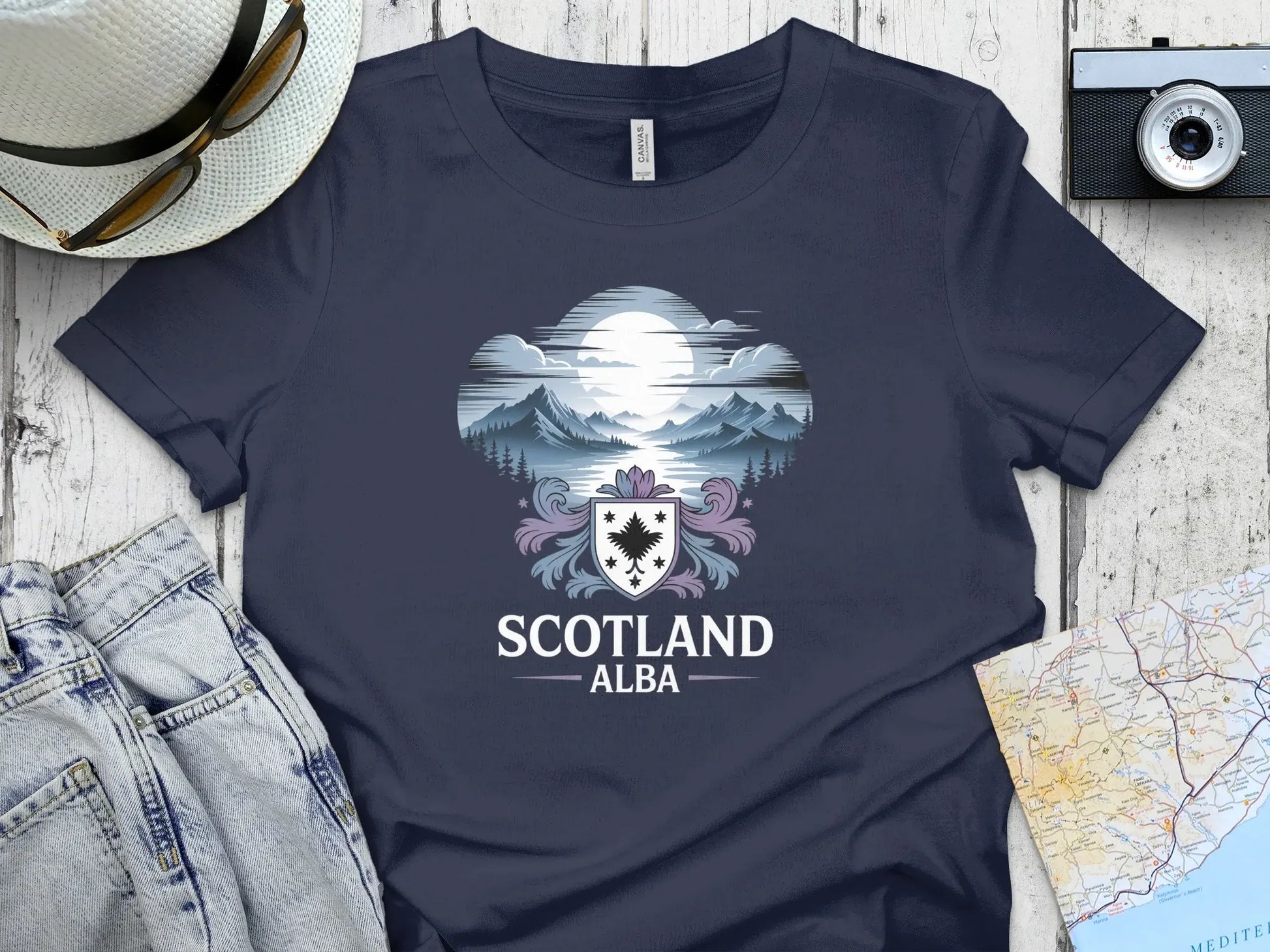 Scotland Alba Crest Dark Blue Graphic T-shirt product