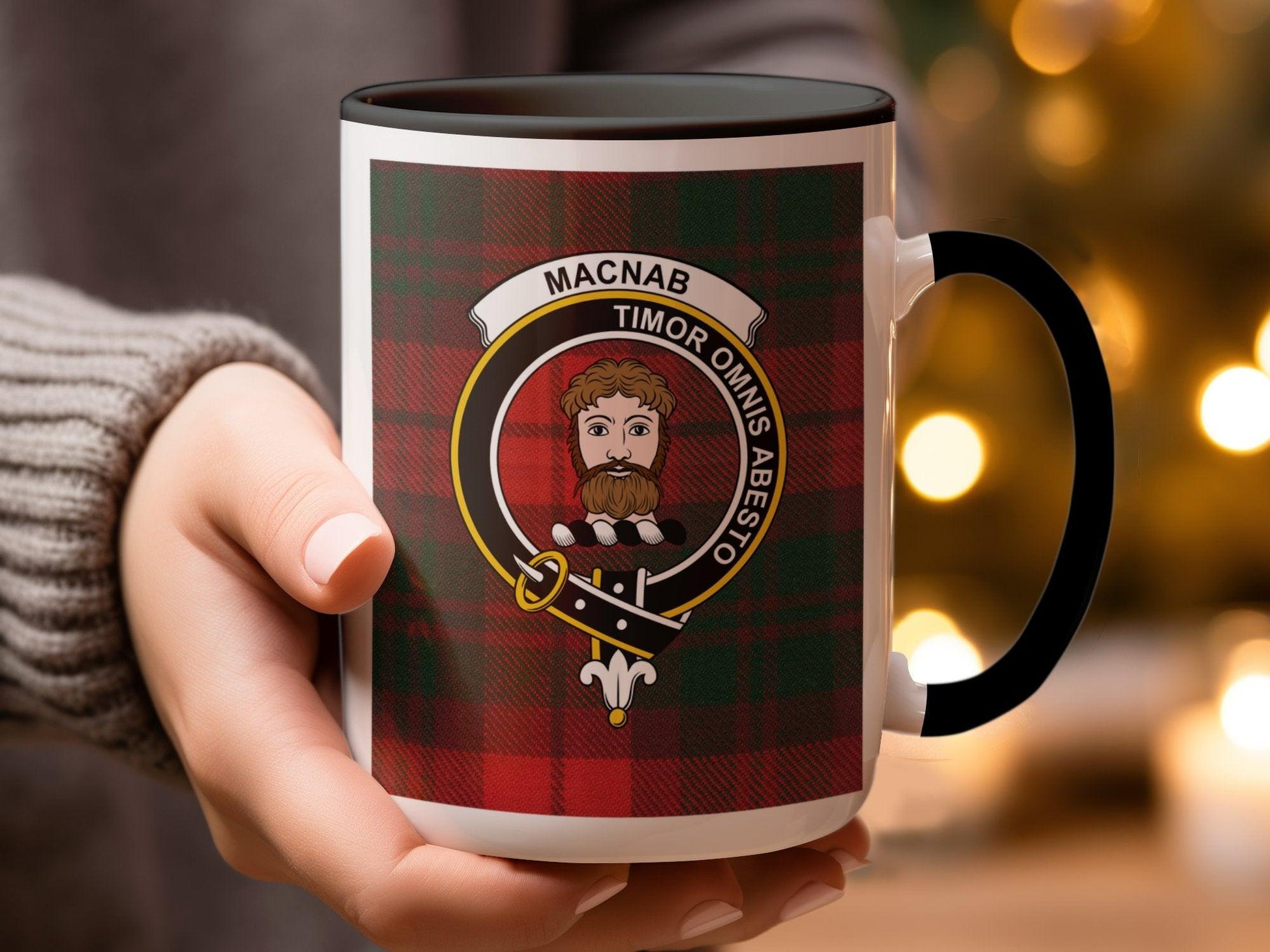 Macnab Clan Crest Tartan Scottish Clan Heritage Mug - Living Stone Gifts