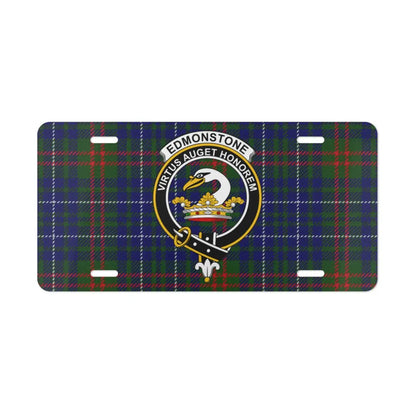 Edmonstone Virtus Auget Honorem Plaid License Plate product
