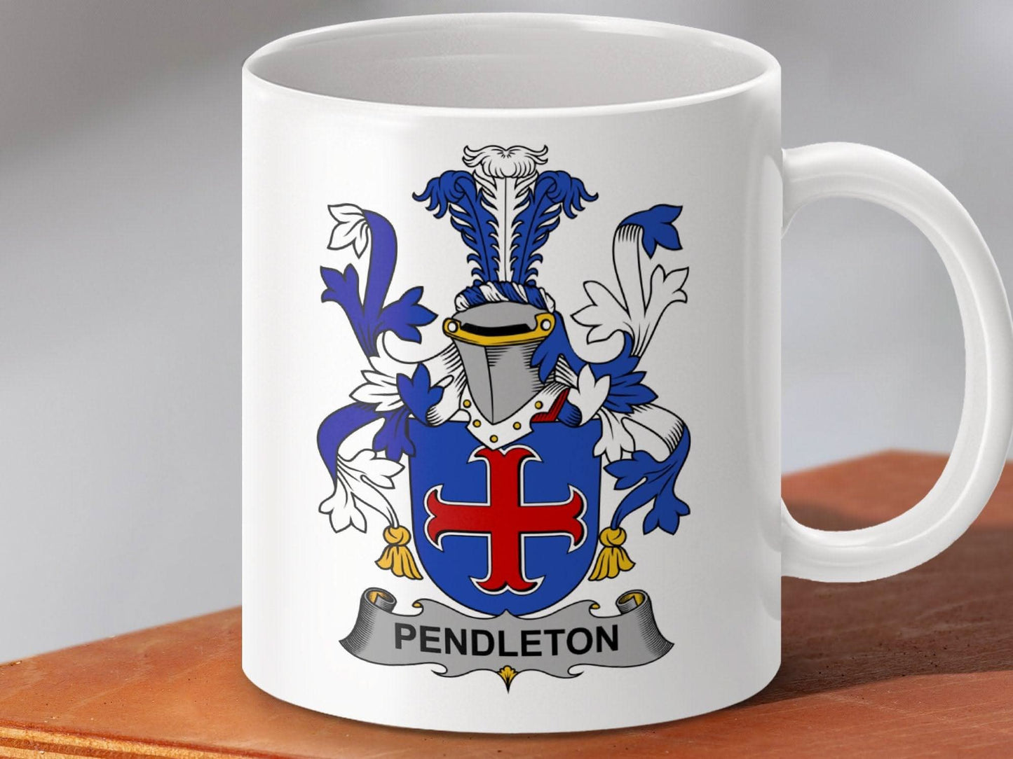 Pendleton Family Crest Coat of Arms Mug - Celtic Ancestry Gifts