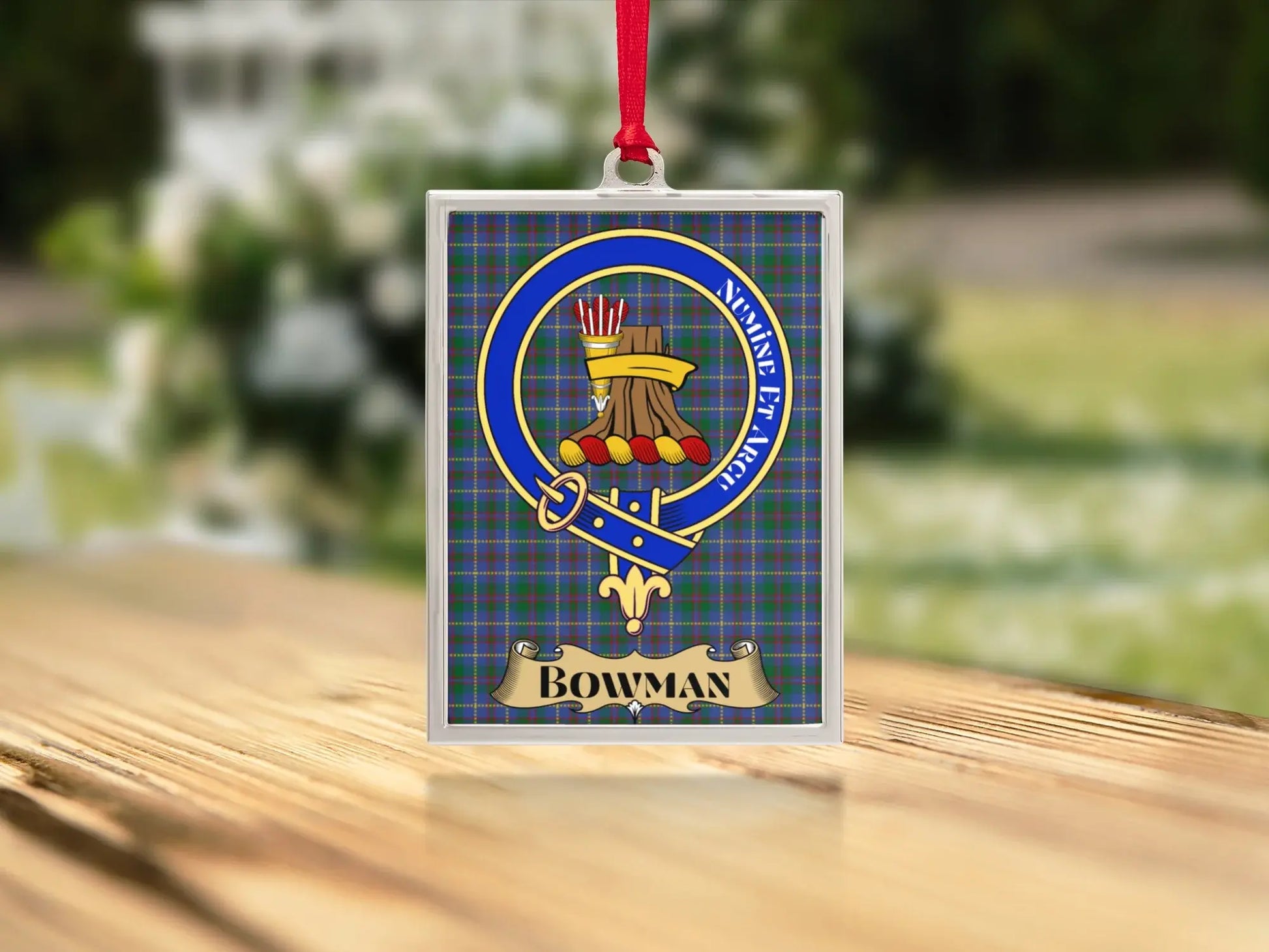 Bowman Family Crest Plaid Pattern Decoration product