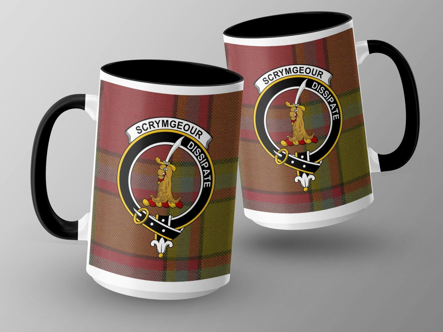 Scrymgeour Clan Crest Tartan Heritage Design Mug - Living Stone Gifts