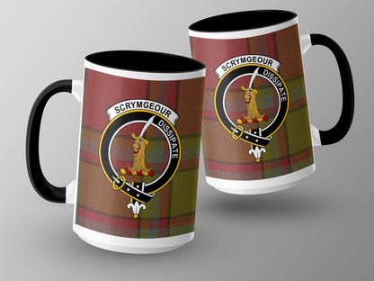 Scrymgeour Clan Crest Tartan Heritage Design Mug - Living Stone Gifts