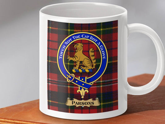 Scottish Clan Crest Mug Personalized Parsons Product