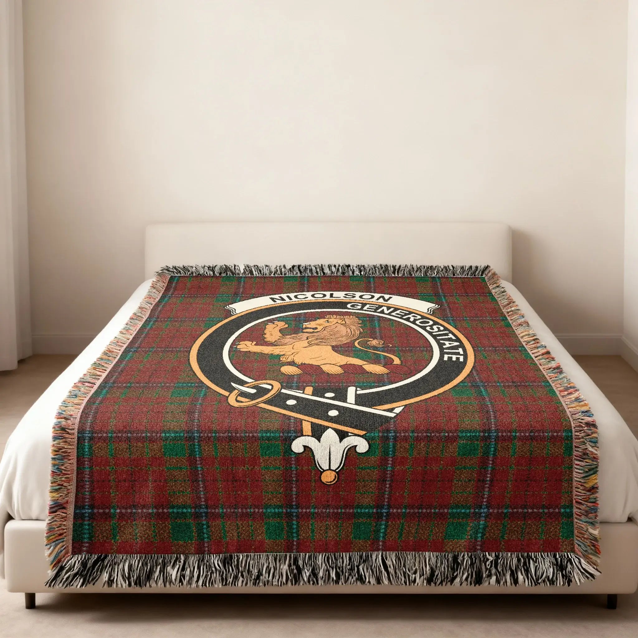 Nicolson Generositate Tartan Plaid Blanket for Bed