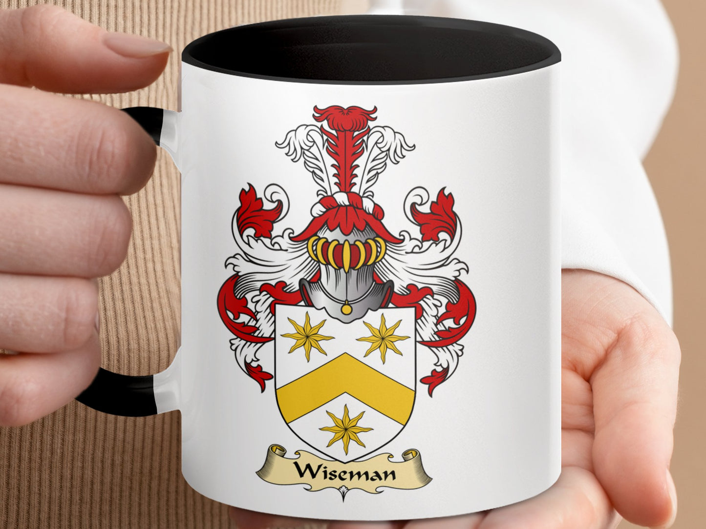 Wiseman Scottish Coat of Arms Mug - Living Stone Gifts