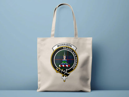 Morrison Scottish Clan Crest Tote Bags - Celtic Ancestry Gifts