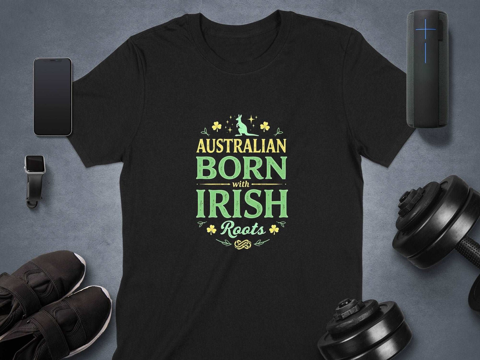 Australian Born with Irish Roots Graphic T-Shirt - Living Stone Gifts