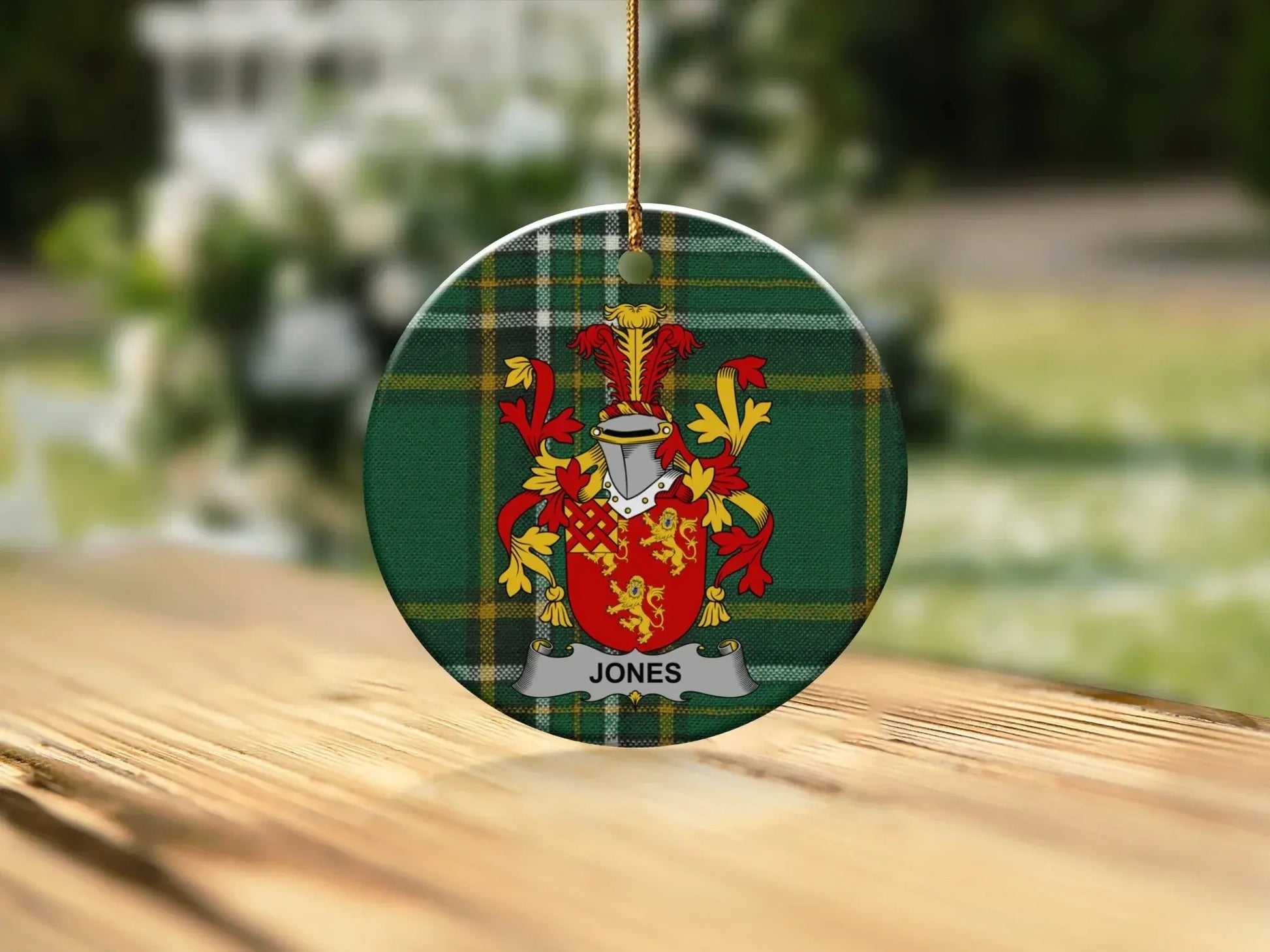 Custom Family Crest Personalized Ceramic Ornament product