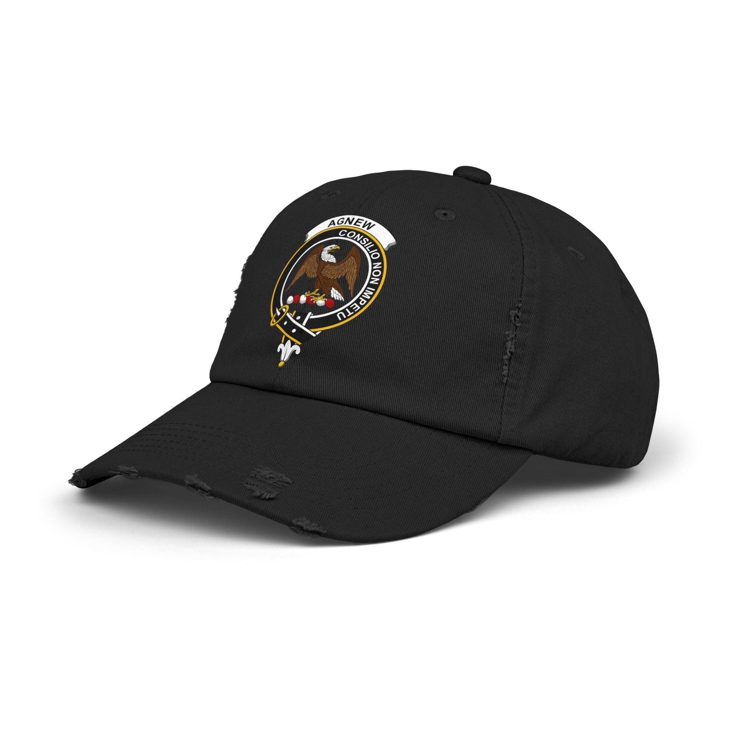 Agnew Clan Crest Scottish Distressed Baseball Cap - Celtic Ancestry Gifts