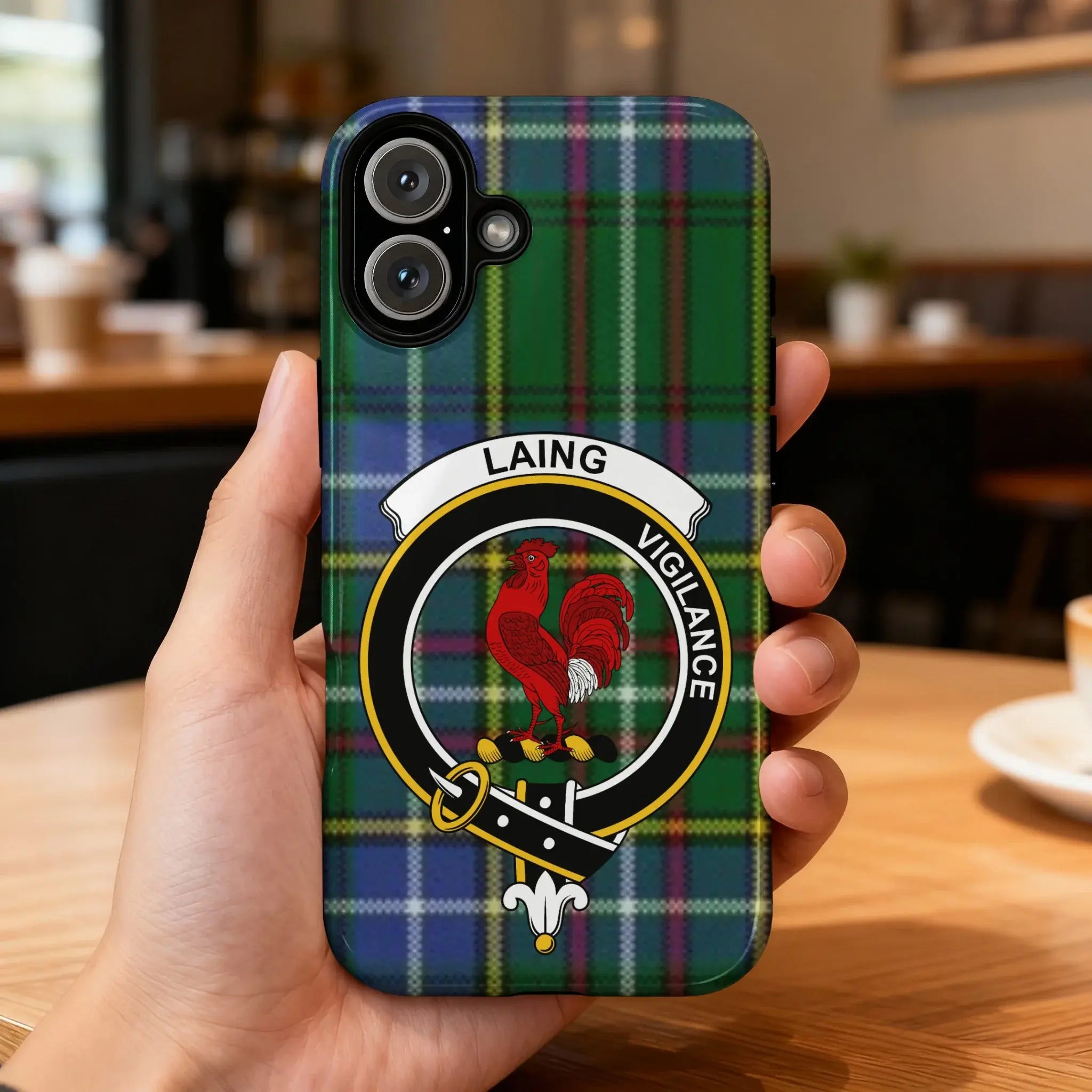 Laing Vigilance Rooster Tartan Phone Case