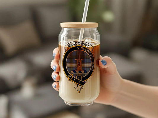 Macdowall Clan Tartan Bamboo Lid Glass Jar product
