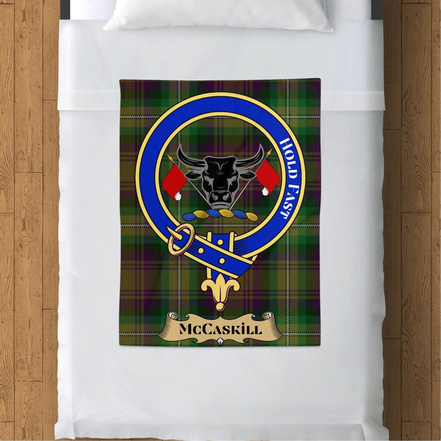 Scottish Clan McCaskill Tartan Throw Blanket - Living Stone Gifts